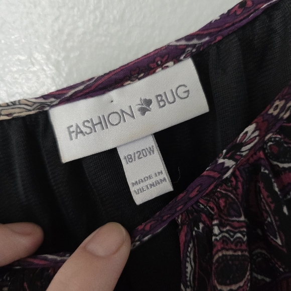 Fashion Bug Top Womens 2X Vtg Sheer Floral Sequin Pink Purple Dolman Whimsygoth - Picture 3 of 9